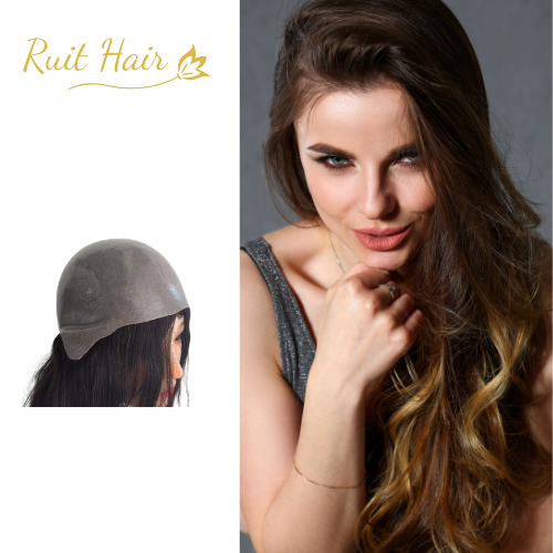 High quality Full PU cap | women's hair system
